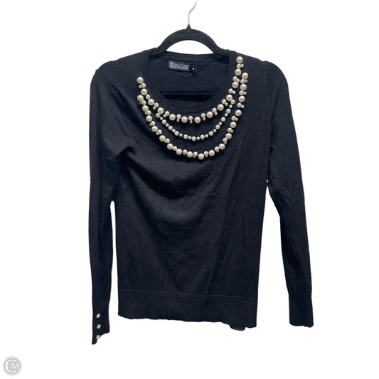 Top Long Sleeve By New York And Co In Black & White, Size: Xs
