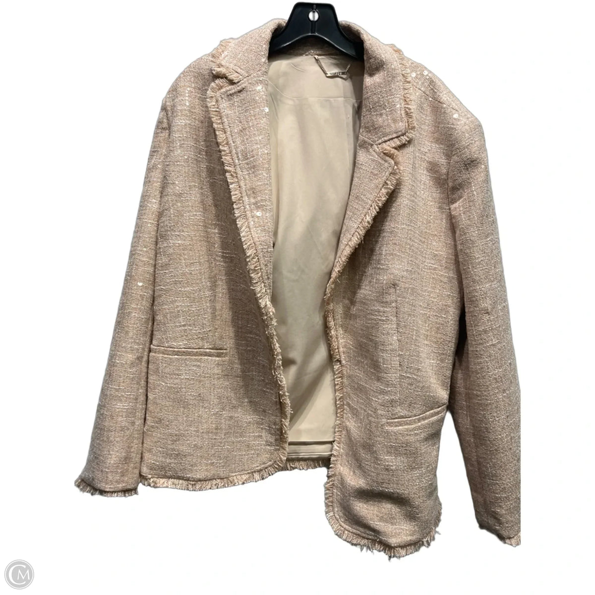 Blazer By Chicos In Tan, Size: 14