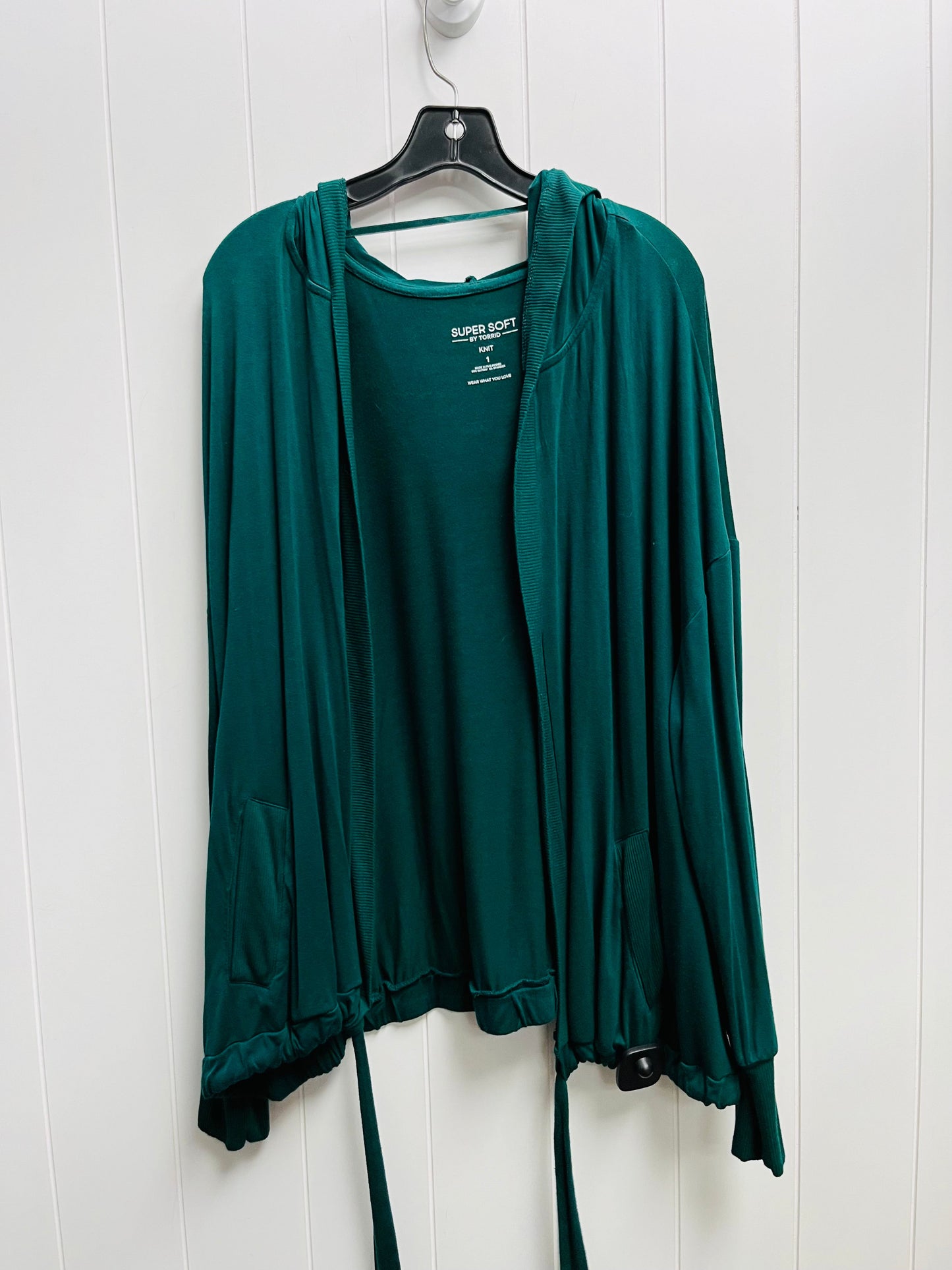 Cardigan By Torrid In Green, Size: 1x