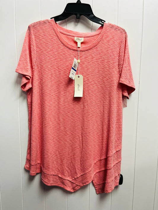 Pink Top Short Sleeve Basic greige, Size Xl