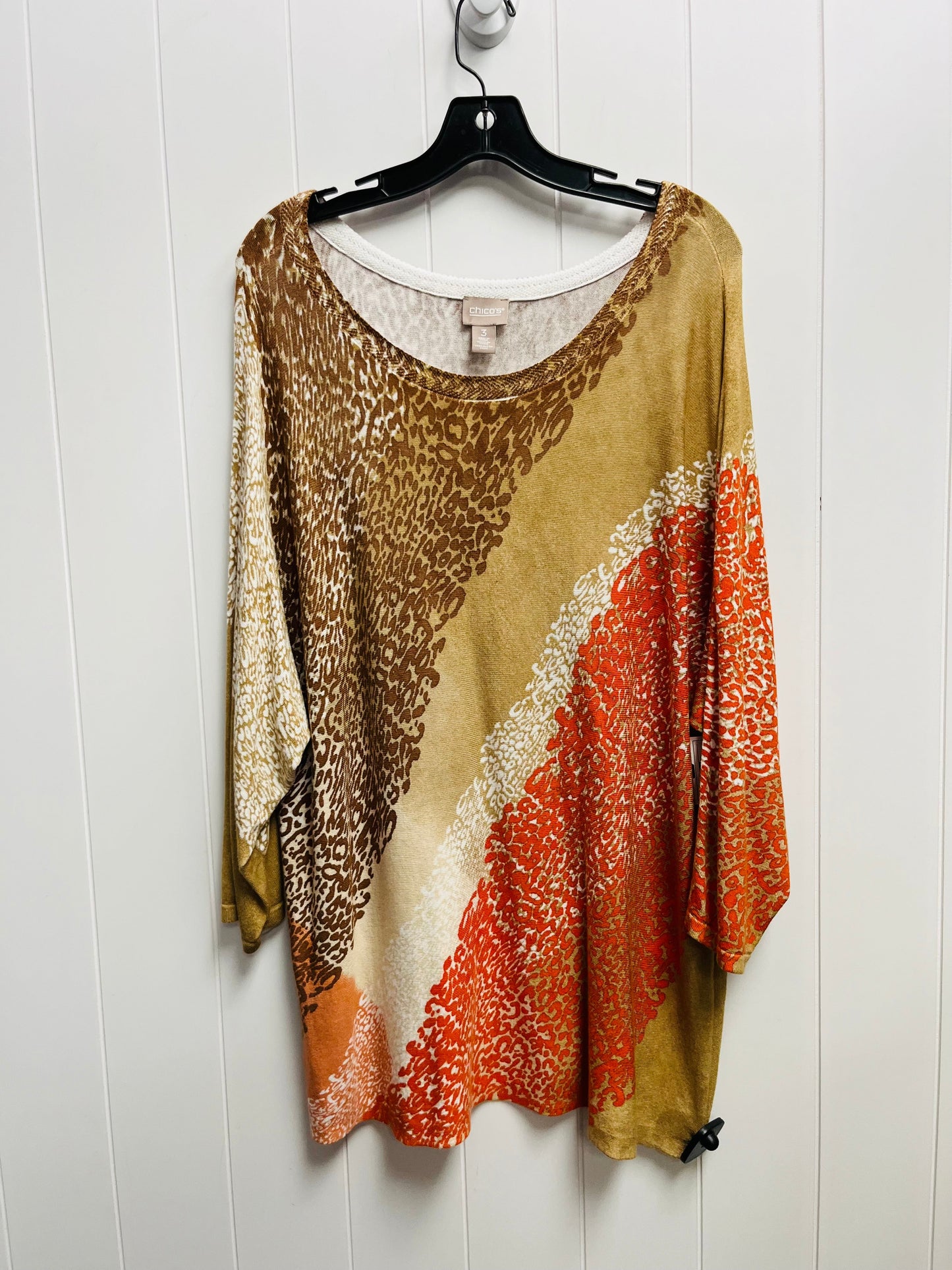 Sweater By Chicos In Brown, Size: Xl