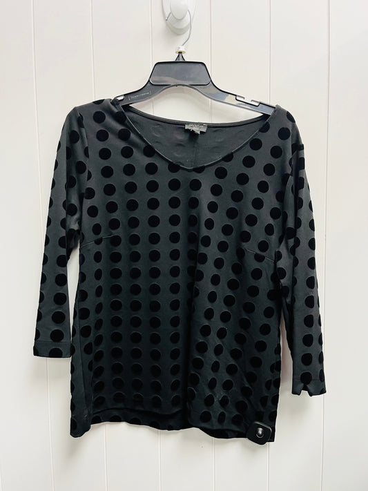 Top 3/4 Sleeve By Ann Taylor In Black, Size: L