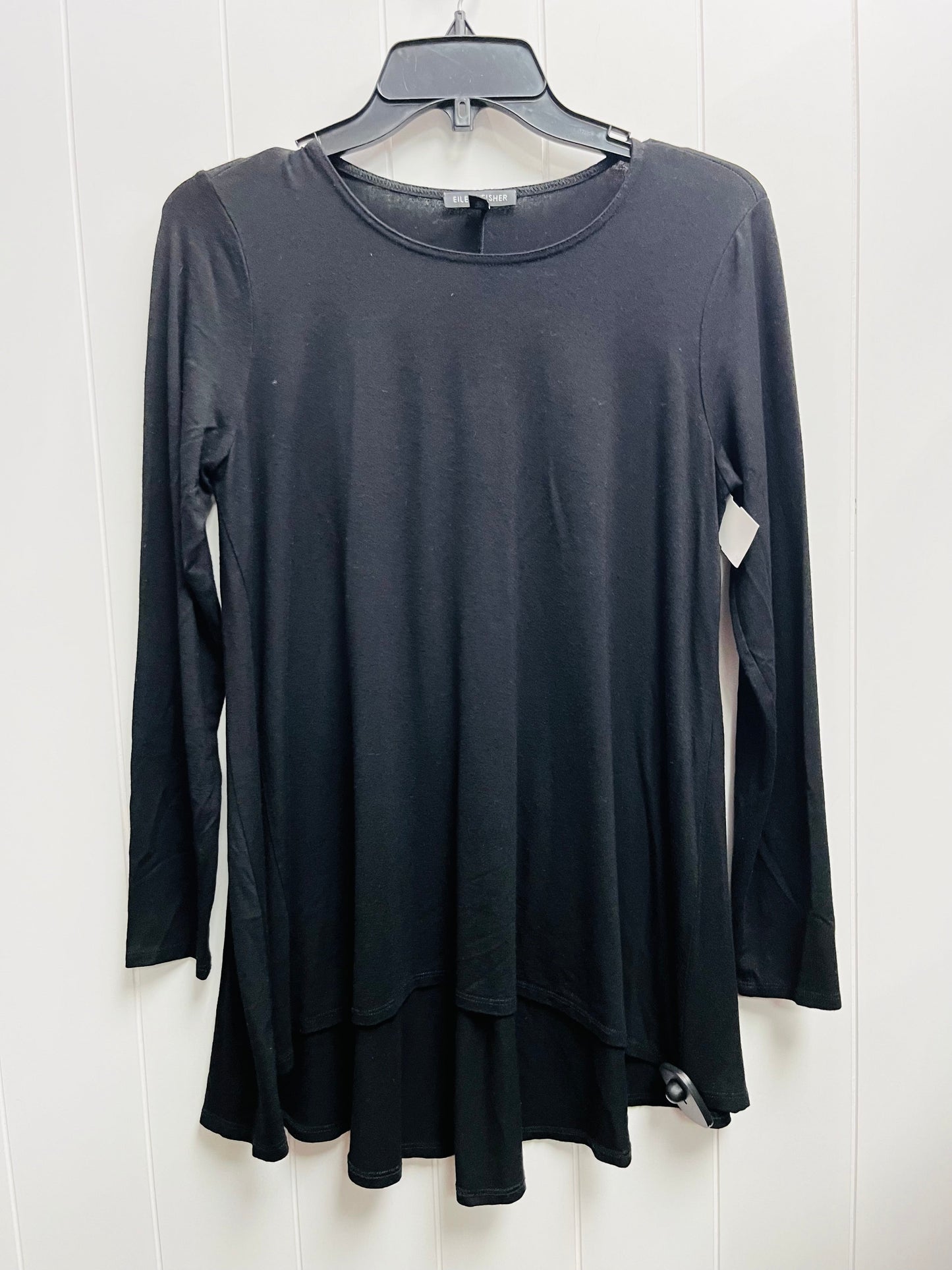 Top Long Sleeve By Eileen Fisher In Black, Size: S