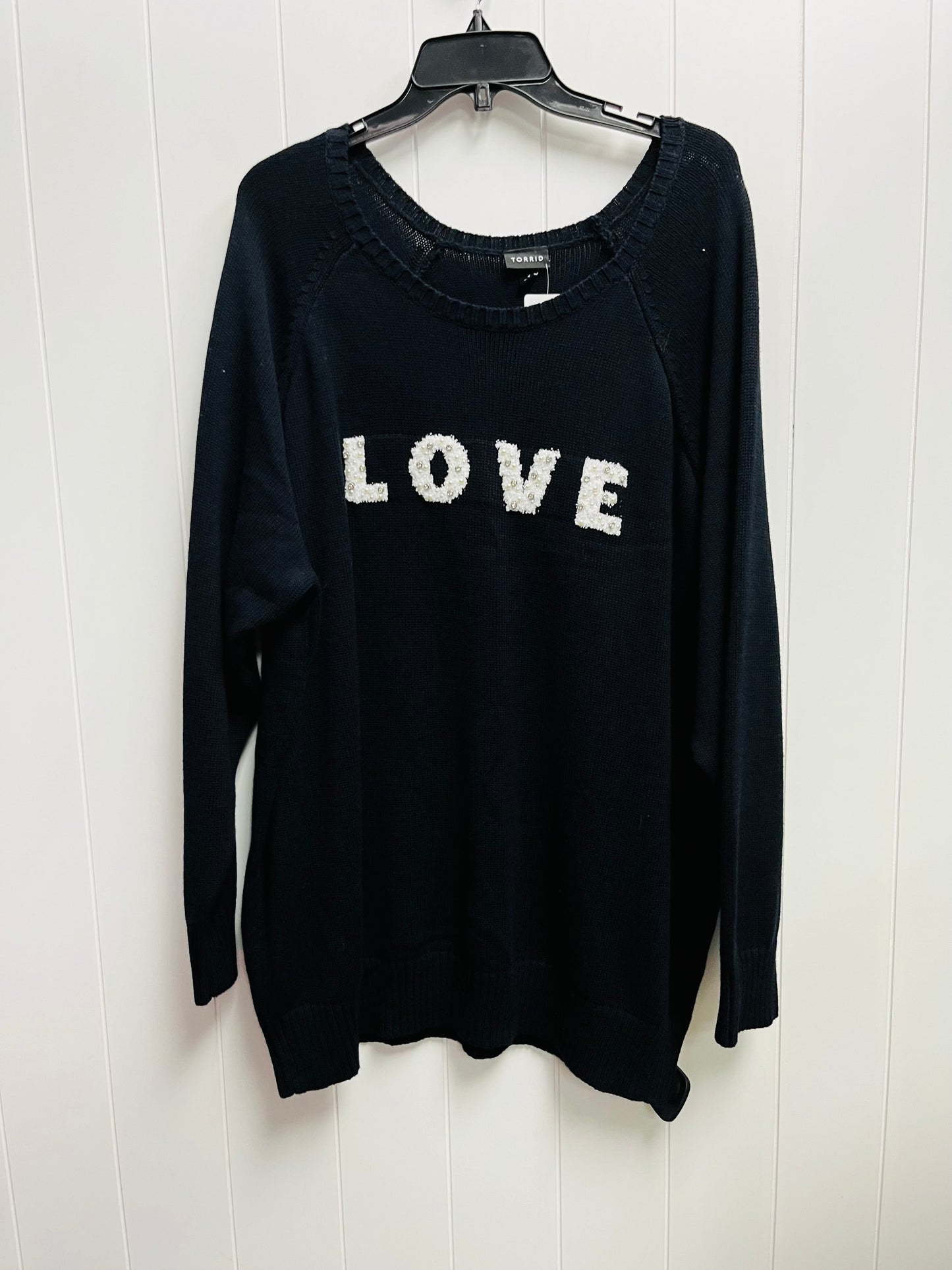 Sweater By Torrid In Black & White, Size: 4x