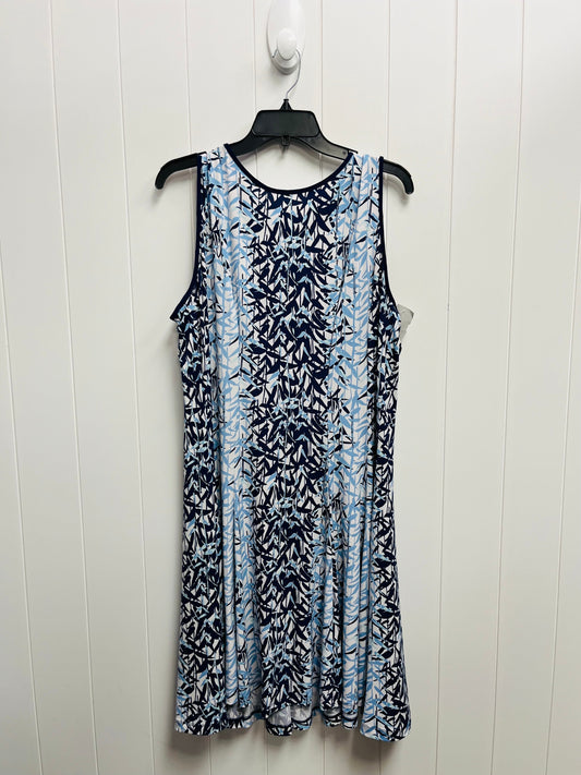 Blue & White Dress Casual Short Gabby Skye, Size 16