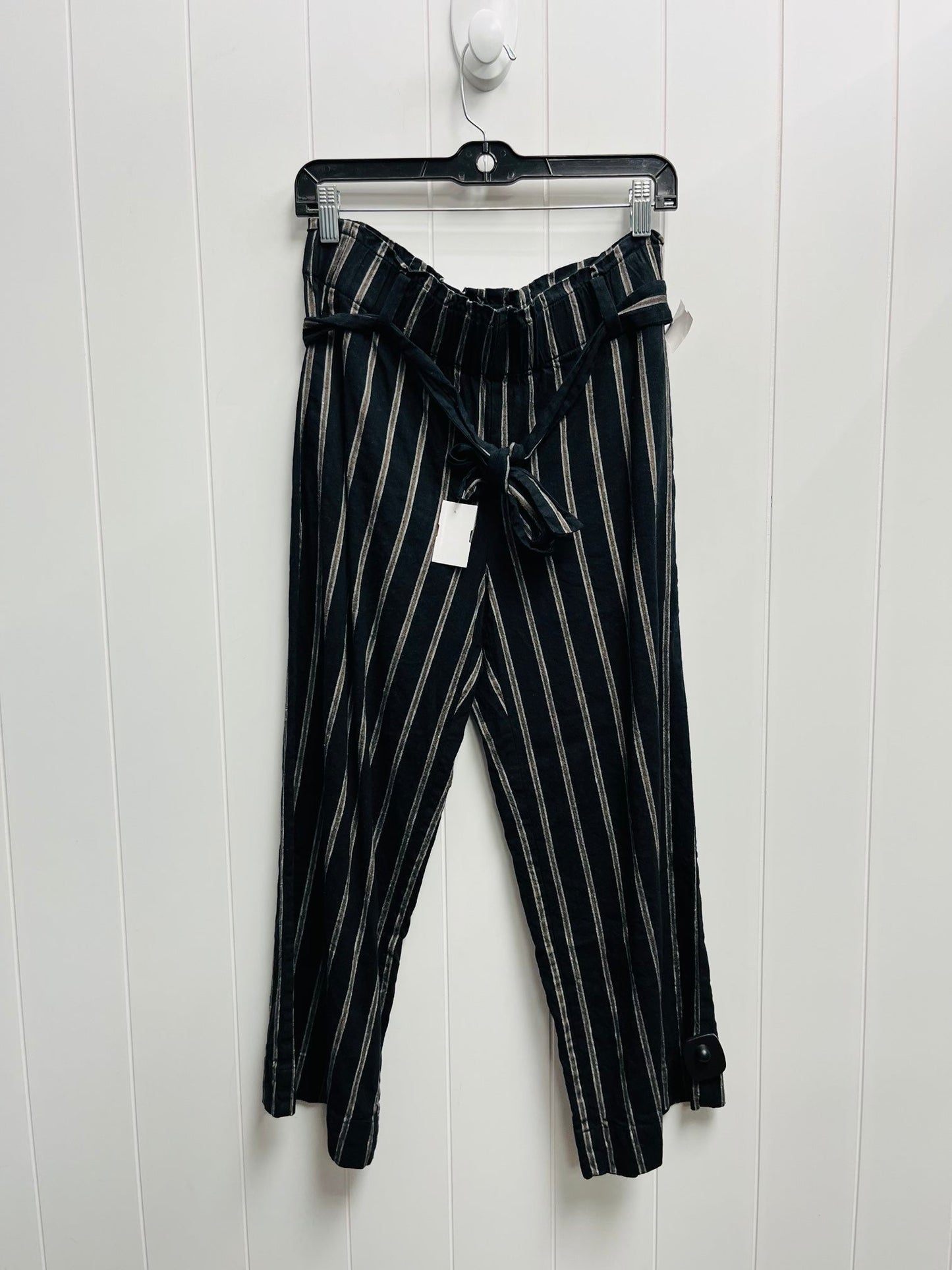 PANTS LINEN J. JILL in BLACK & GREY, Size: S