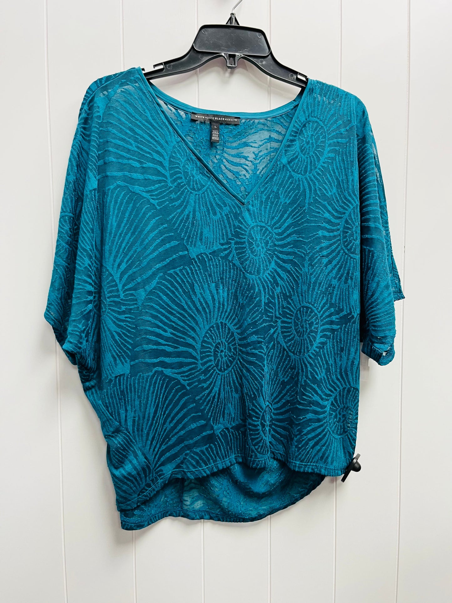 Top Short Sleeve By White House Black Market In Green, Size: L