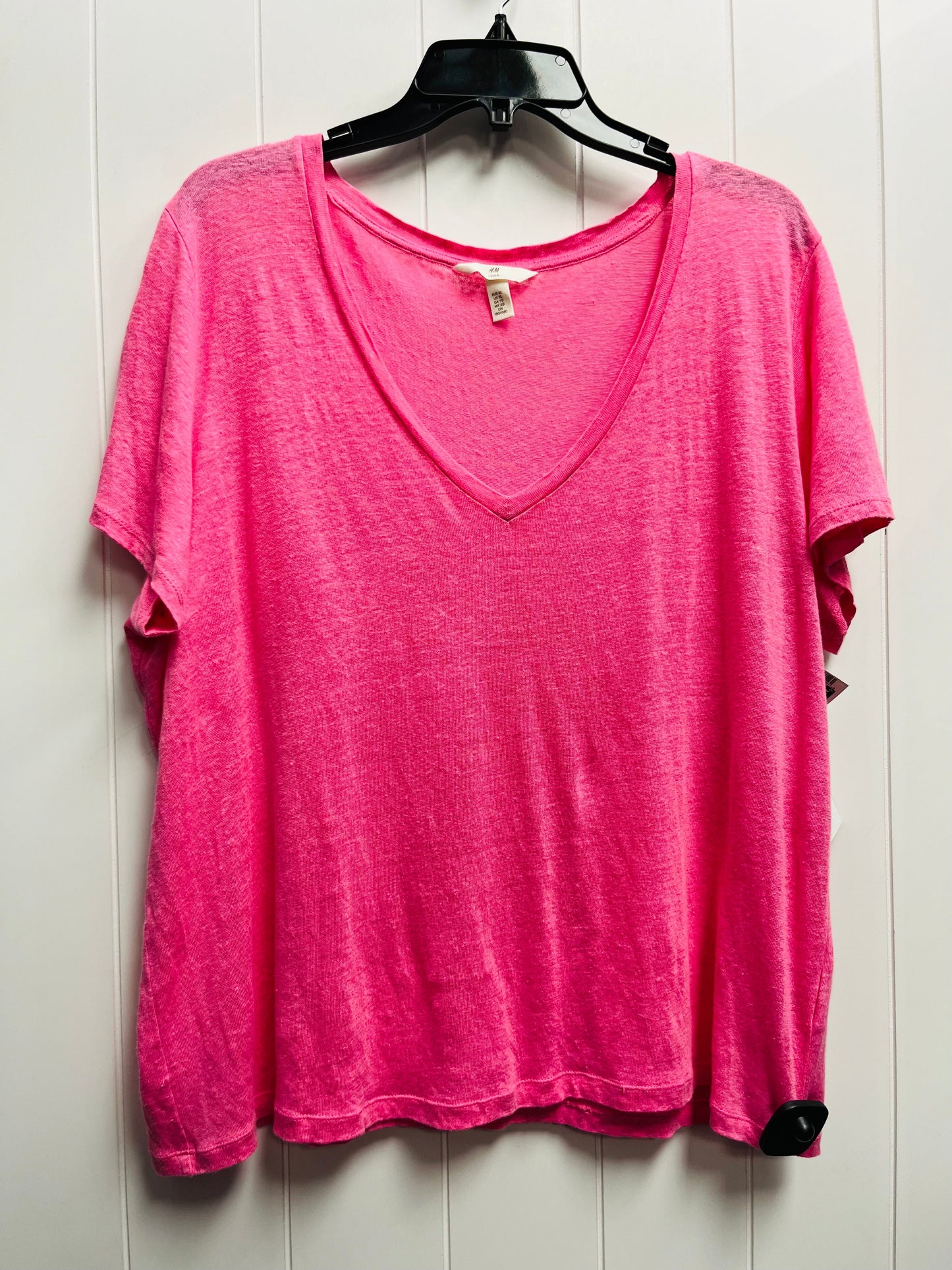 Top Short Sleeve Basic By H&m In Pink, Size: Xl