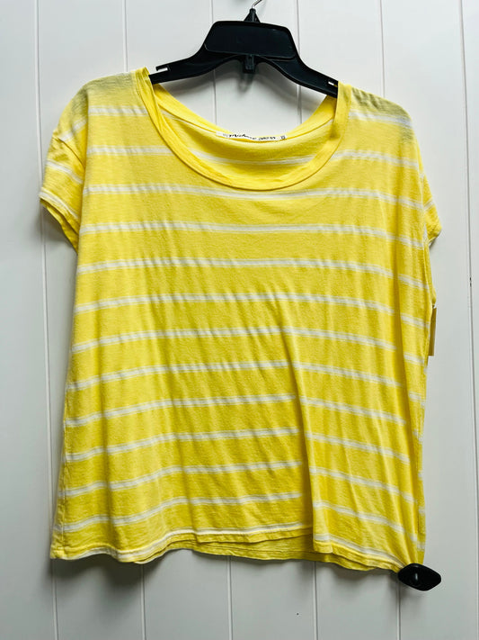 Top Short Sleeve By Michael Stars In Yellow, Size: S