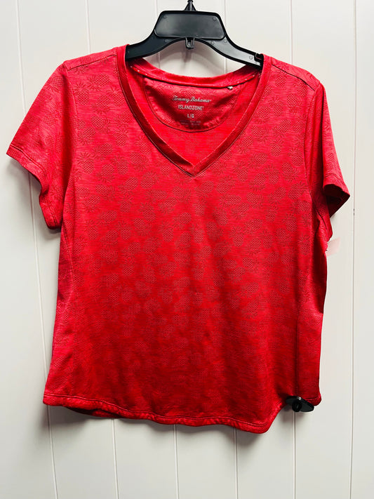 Red Top Short Sleeve Tommy Bahama, Size L