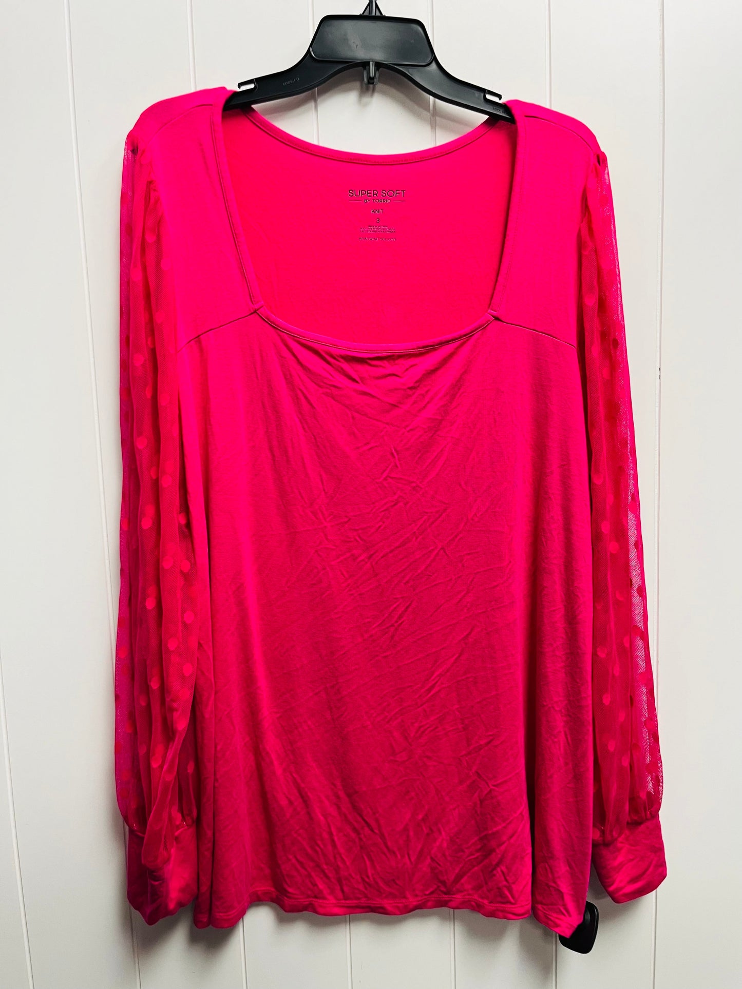 Pink Top Long Sleeve Torrid, Size X-Large