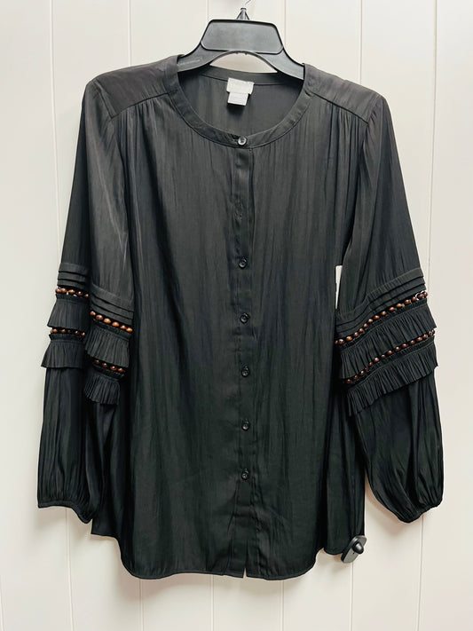 Black Top Long Sleeve Chicos, Size M