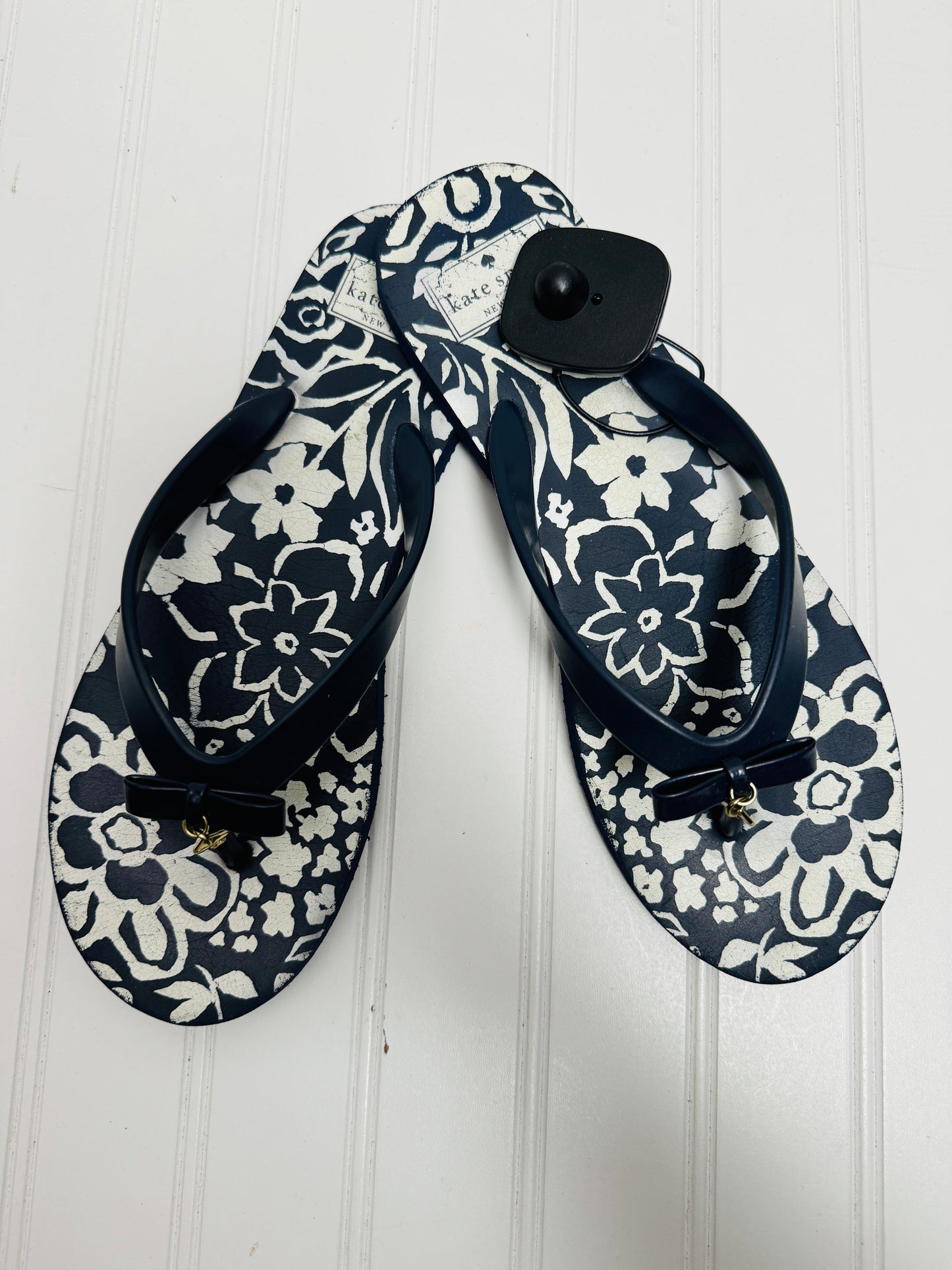 Blue & White Sandals Flip Flops Kate Spade, Size 9