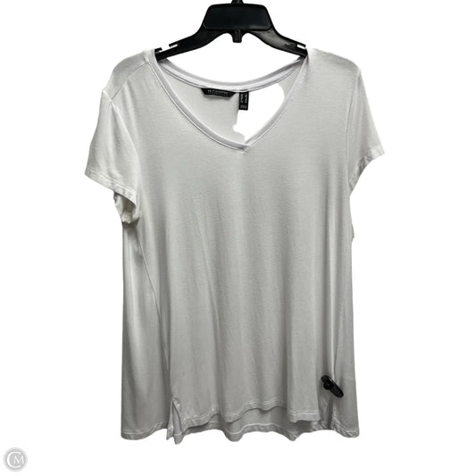 Top Short Sleeve Basic By Halston In White, Size: S