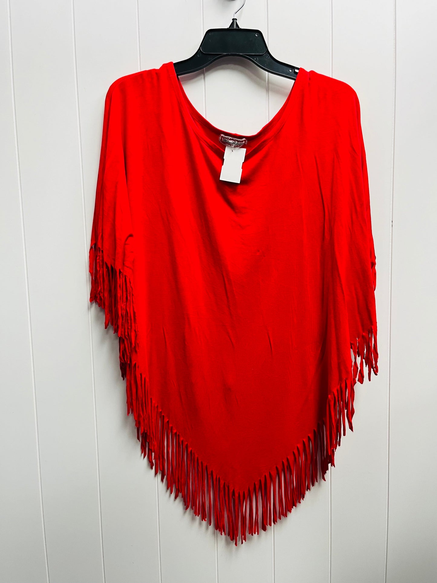 Red Poncho Clothes Mentor, Size Onesize