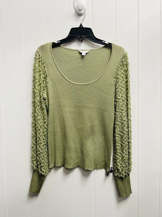 Top Long Sleeve By Cato In Green, Size: 14