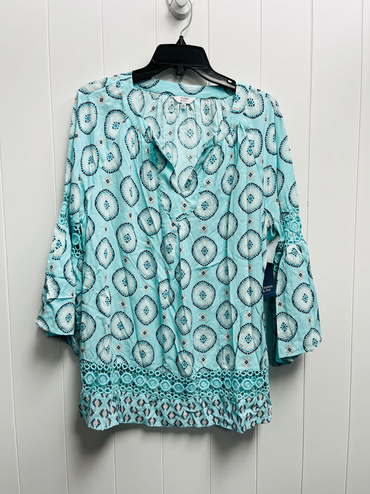 Blue Top Long Sleeve Crown And Ivy, Size Xl