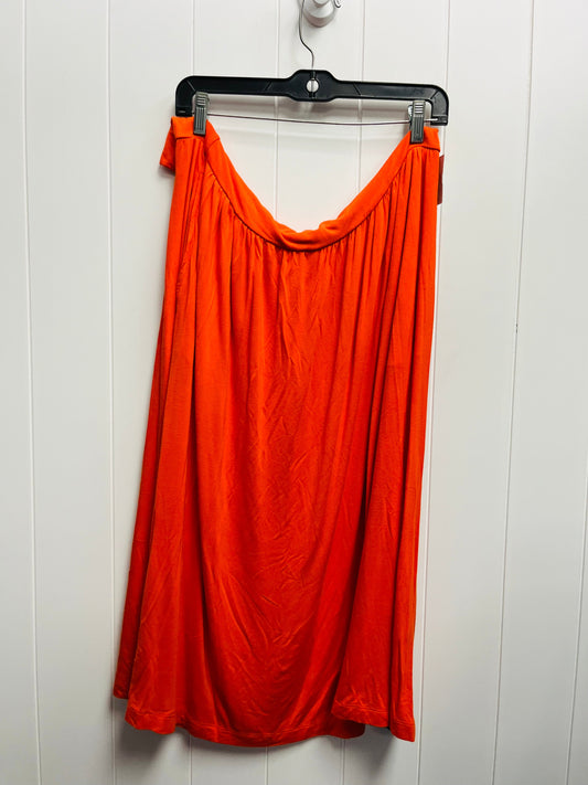 Orange Skirt Midi Amazon Essentials, Size Xl