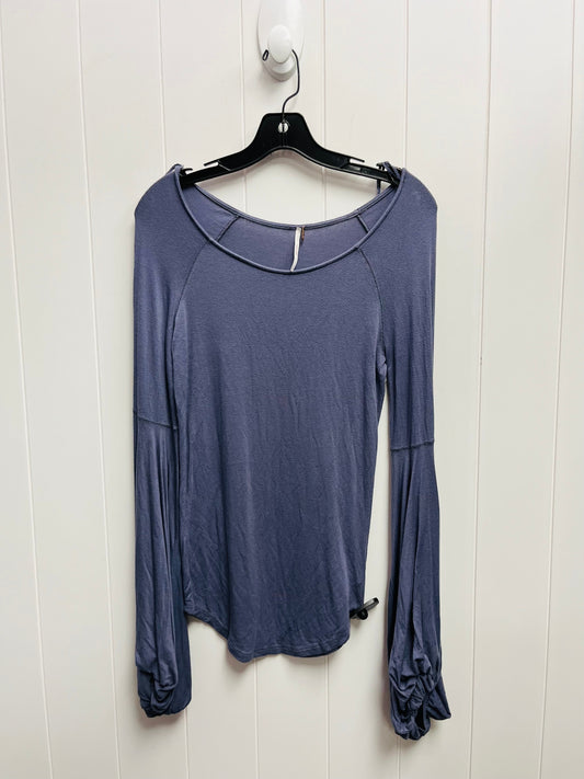 Top Long Sleeve By Free People In Blue, Size: L