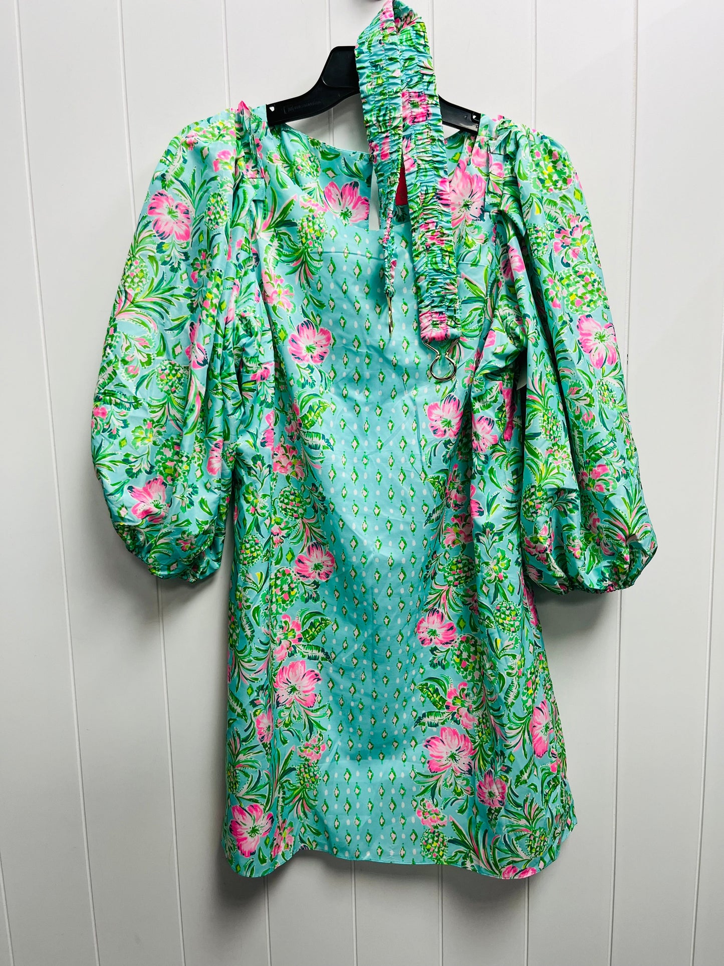 Dress Casual Short By Lilly Pulitzer In Green & Pink, Size: M