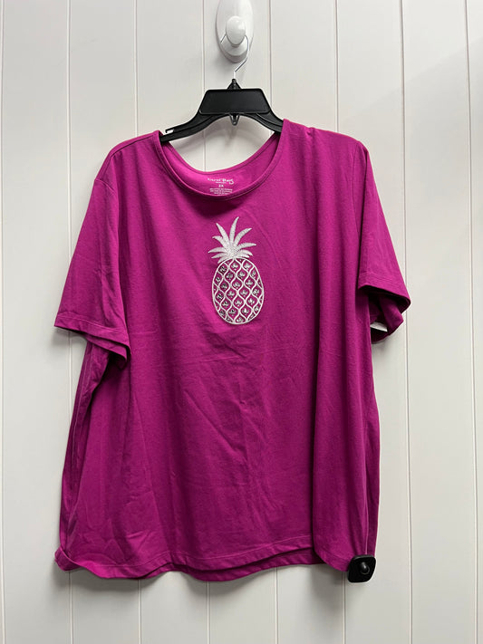 Top Short Sleeve By Coral Bay In Purple, Size: 2x