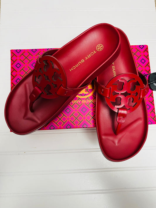 Sandals Designer By Tory Burch In Red, Size: 9.5