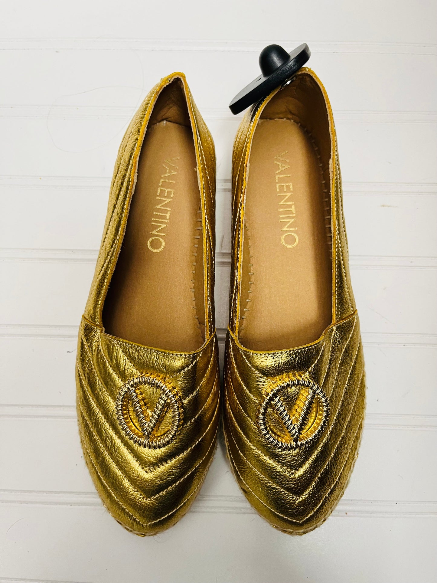 Shoes Designer By Valentino-mario In Gold, Size: 7