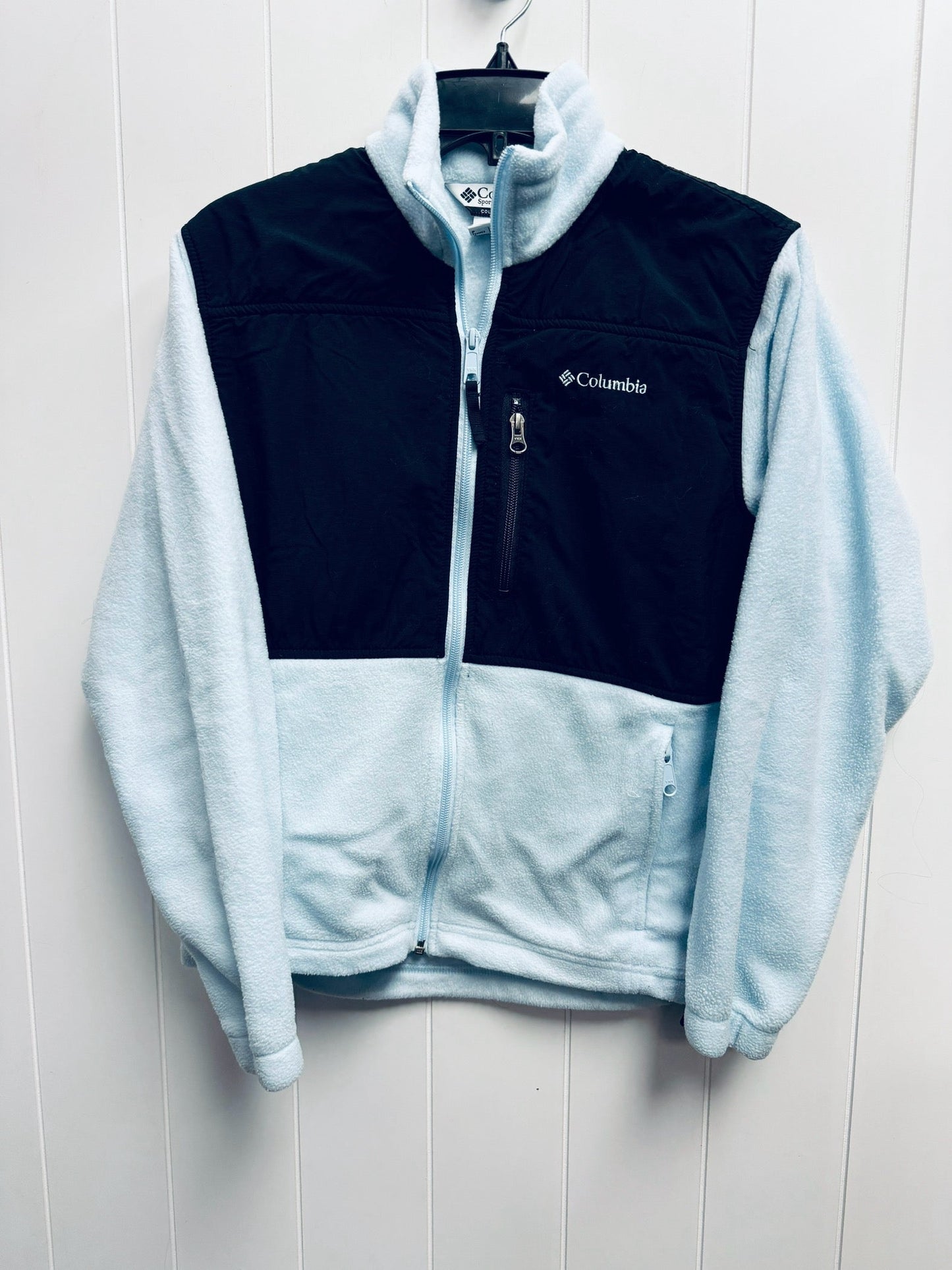 Jacket Fleece By Columbia In Black & Blue, Size: S