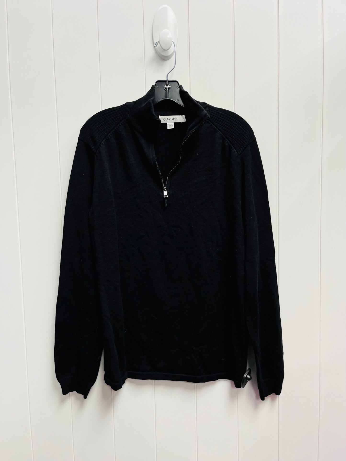 Sweater By Calvin Klein In Black, Size: M