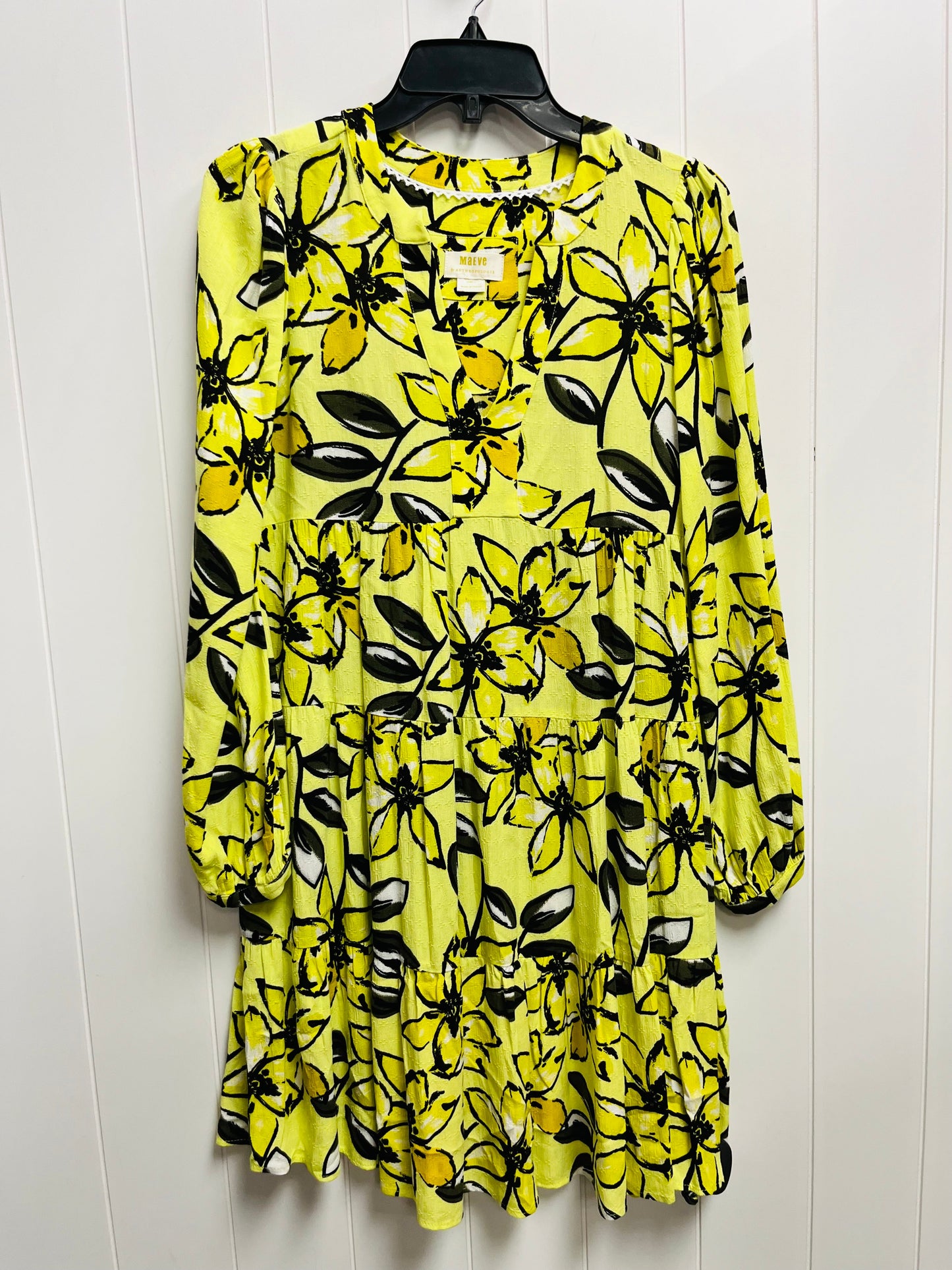 Dress Casual Short By Maeve In Black & Yellow, Size: Xs