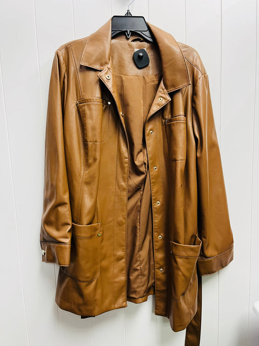 Jacket Other By Chicos In Brown, Size: Xl