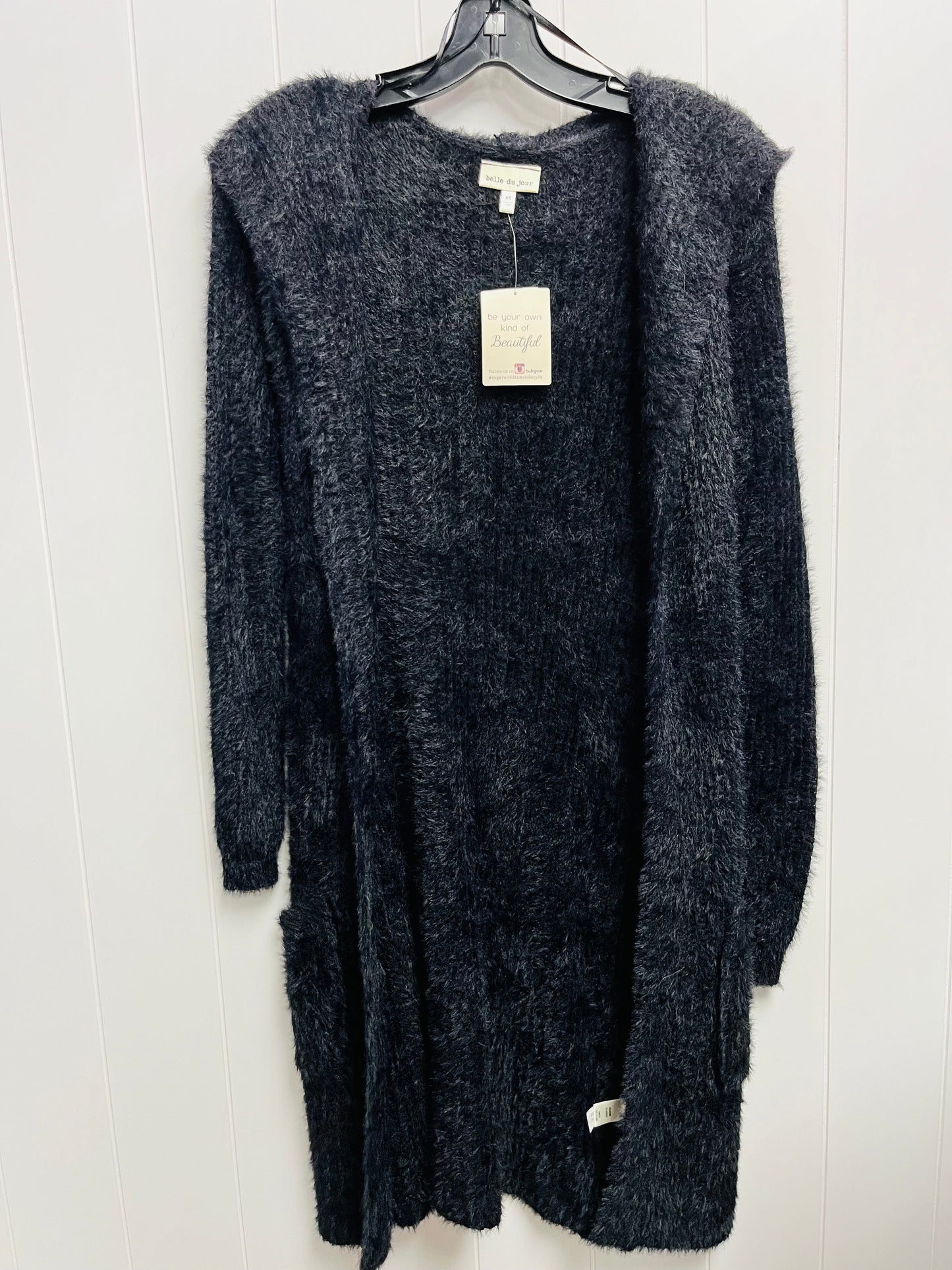 Sweater Cardigan By Belle Du Jour In Black, Size: Xs