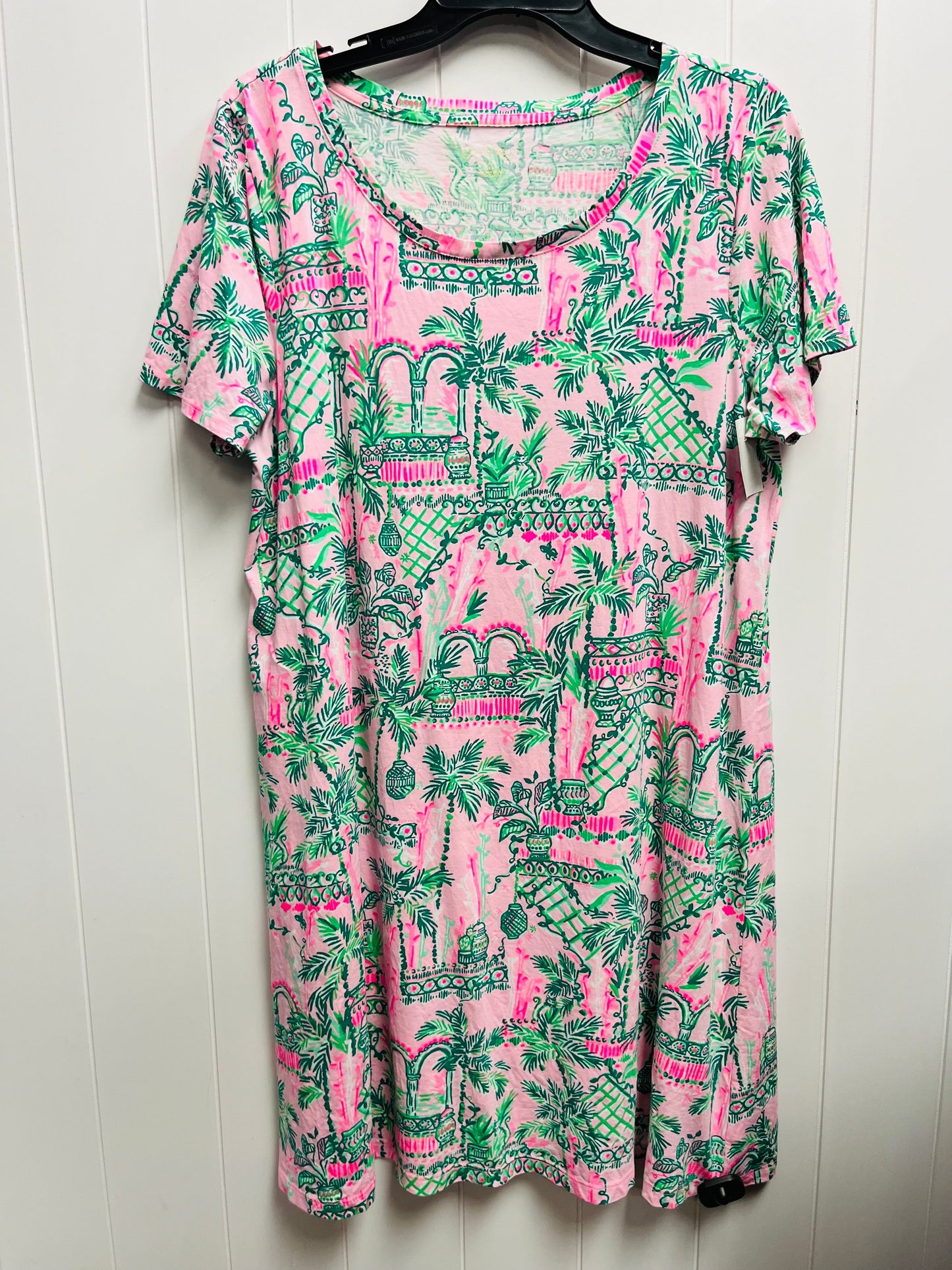 Dress Designer By Lilly Pulitzer In Green & Pink, Size: Xl