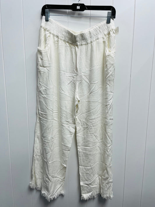 Pants Wide Leg By Umgee In White, Size: L