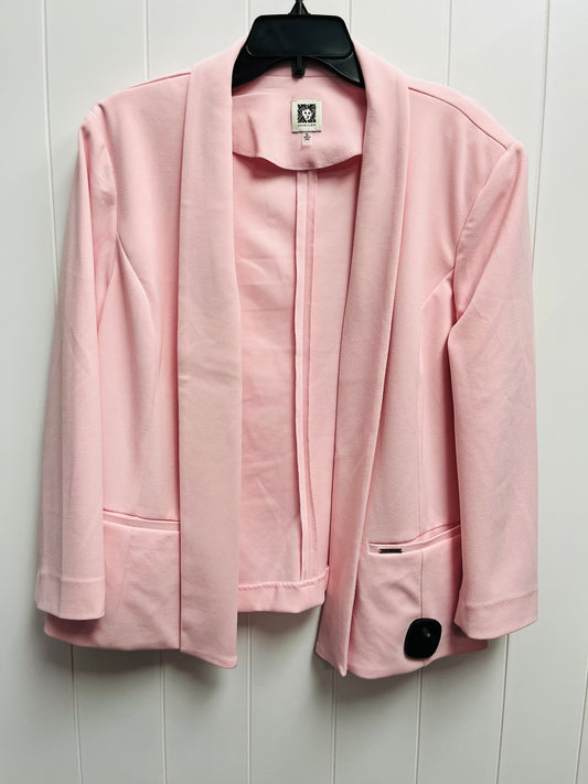 Blazer By Anne Klein In Pink, Size: Xl