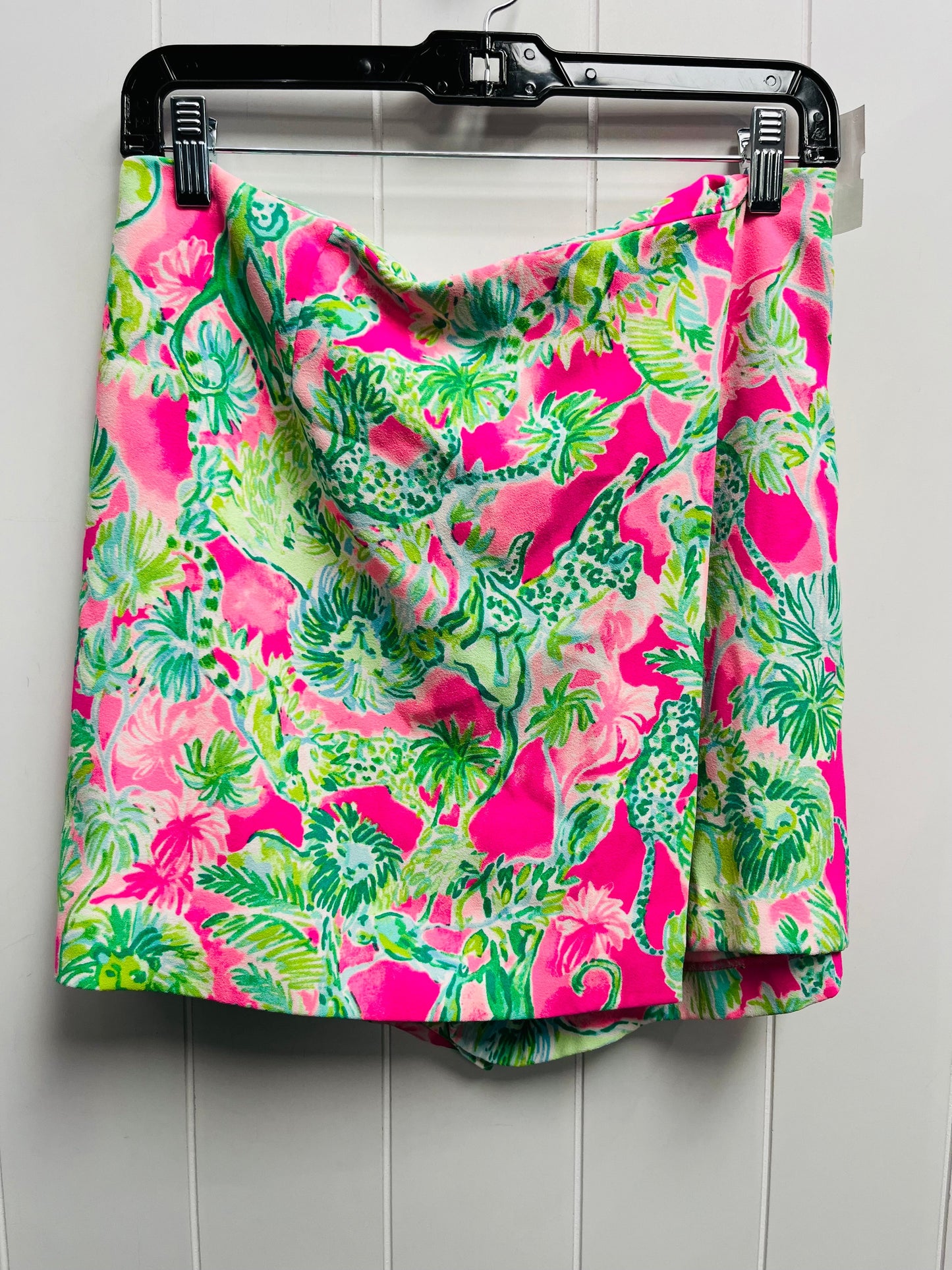 Skort Designer By Lilly Pulitzer In Green & Pink, Size: M