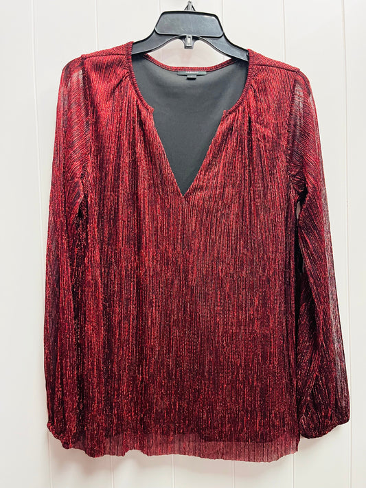 Blouse Long Sleeve By Alfani In Red, Size: M