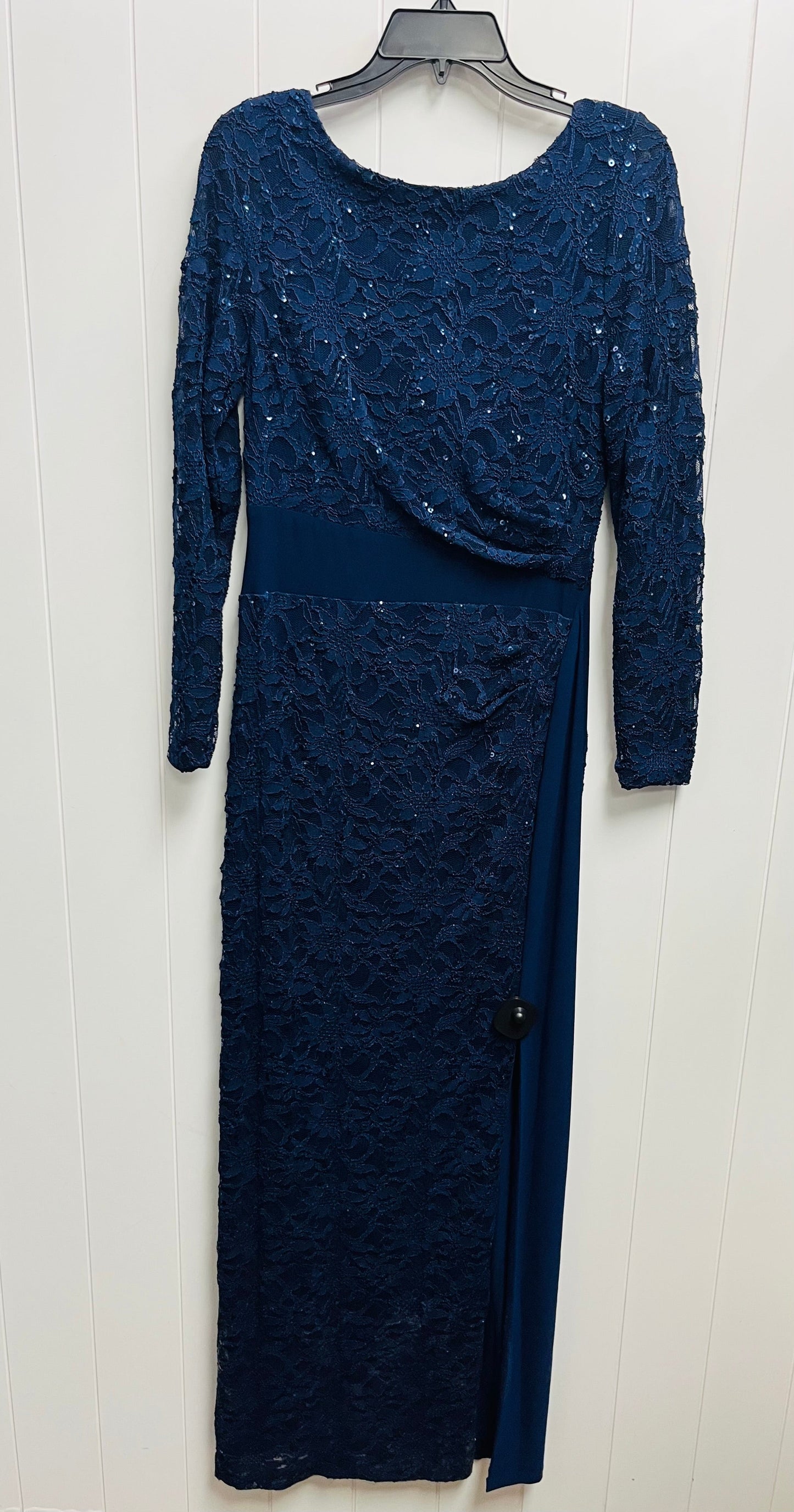 Dress Party Long By Lauren By Ralph Lauren In Navy, Size: 10