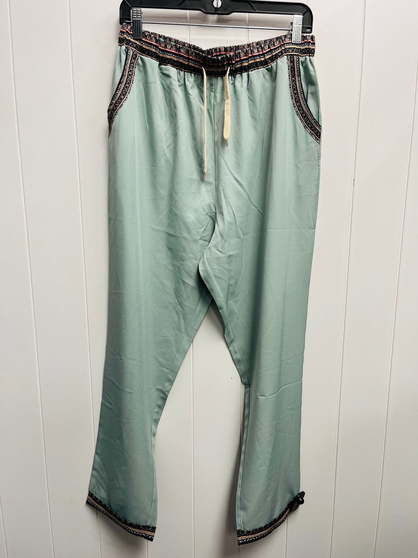 Pants Set 2pc By Clothes Mentor In Green & Pink, Size: L