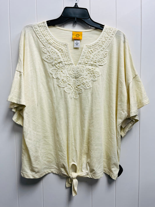 Top Short Sleeve By Ruby Rd In Cream, Size: Xl