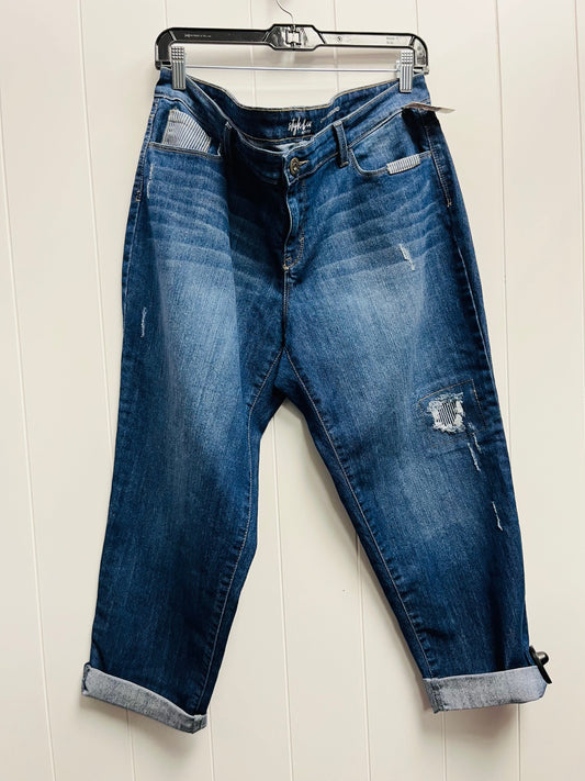 Jeans Cropped By Style And Company In Blue Denim, Size: 16