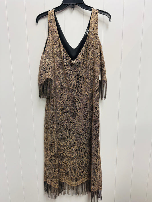 Dress Party Midi By Venus In Gold, Size: Xl