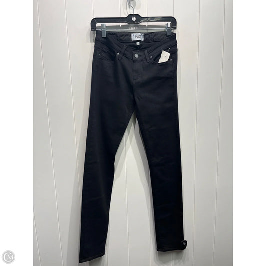 Jeans Skinny By Paige In Black Denim, Size: 4