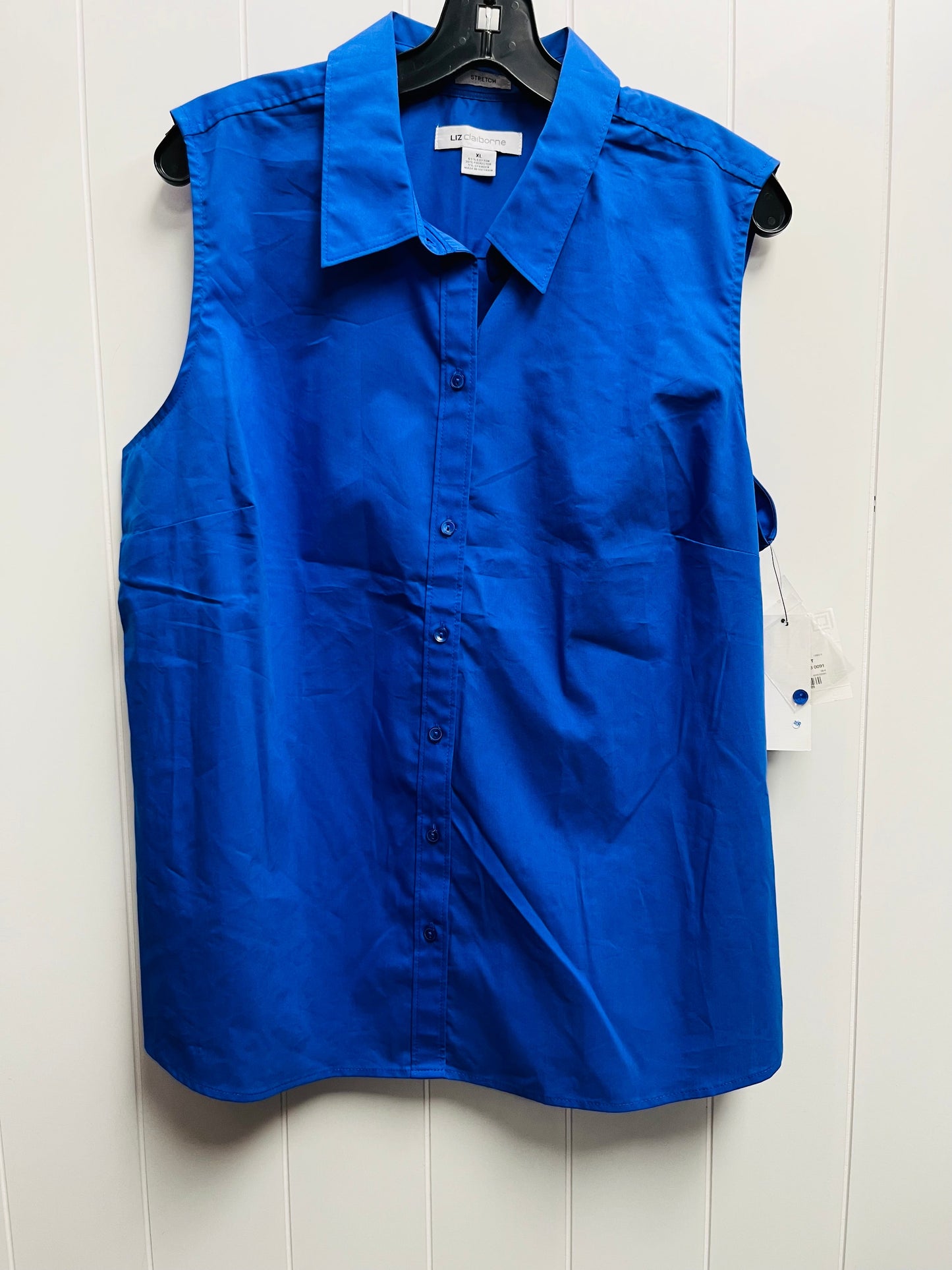 Top Sleeveless By Liz Claiborne In Blue, Size: Xl