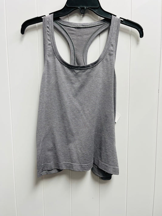 Athletic Tank Top By Lululemon In Black & Grey, Size: 10