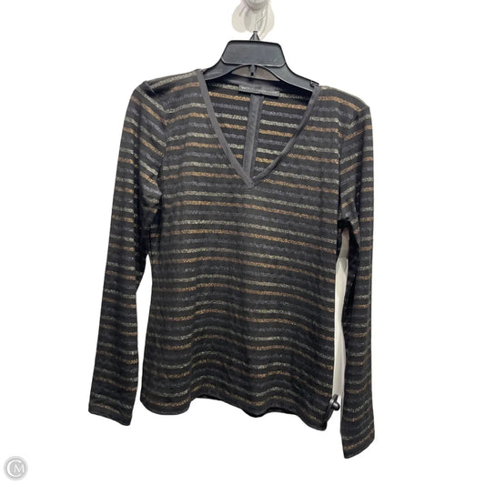 Top Long Sleeve By White House Black Market In Black & Gold, Size: S