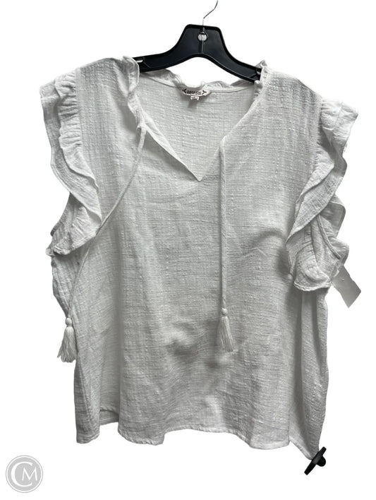 Top Short Sleeve By Nanette Lepore In White, Size: L