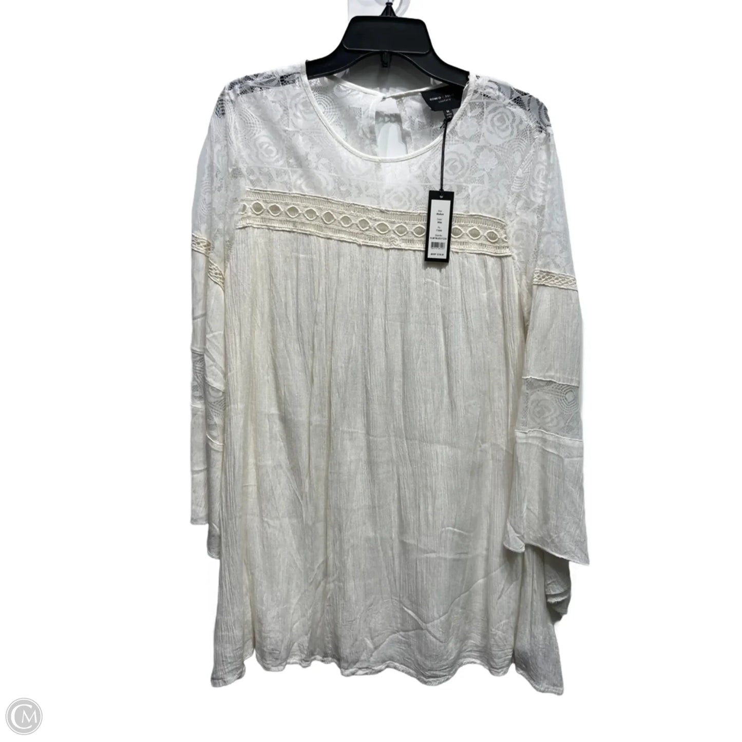 Tunic Long Sleeve By Romeo And Juliet In White, Size: M