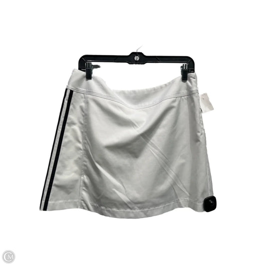 Athletic Skort By Adidas In Black & White, Size: 8
