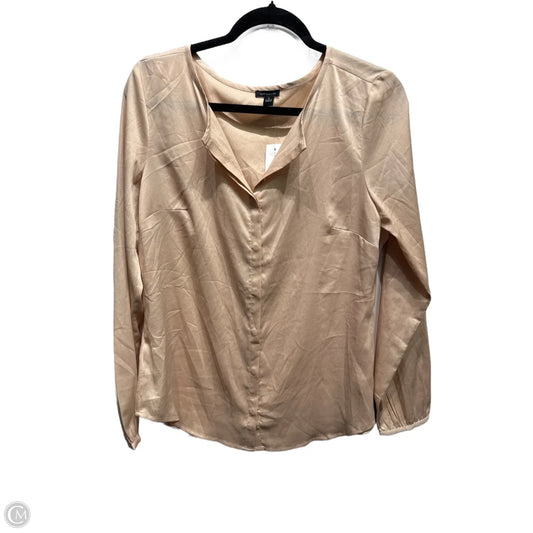 Top Long Sleeve By Ann Taylor In Tan, Size: 8